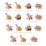 Baby Wooden Montessori Toys Beech Wooden Tyrannosaurus Rex Dinosaur Car Teether Educational Toys Children Teethering Baby Gift - Image 6