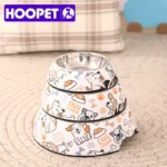 HOOPET Stainless Steel Pet Bowl Cat Feeder Drinker Supplies Kitten Puppy Food Feeding Water Drinking Bowls Pet Accessories
