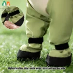 ATUBAN Dog Boot Suspenders,Shoes For Dogs,Anti-Slip Adjustable Protectors Raincoat Coat Wrap Suspenders Glow-in-The-Dark Strips - Image 3