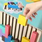 3D Wooden Puzzle, Building Blocks, Puzzle Game, Baby Logic Training Puzzle Toys, Parent-Child Interactive Games - Image 3