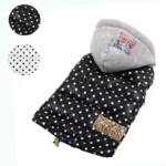 Winter Pet Clothes Warm Waterproof Puppy Hoodie Vest Coat For Small Dogs Cats Wave Point Button Costume French Bulldog Apparel