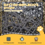 50x50x60cm Anthracite Cat Cave Bed – 2-Piece Woven Basket with Cushion - Image 3