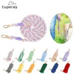 Rainbow Dog Leash, Cotton Pet Leash with Metal Buckle & Hangable Dog Tag Suitable for Dog Walking and Training Dog Accessories - Image 4