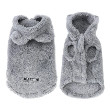 Soft Fleece Pet Dog Clothes Cute Hoodie Coat For Small Medium Dogs Cats Autumn Winter Puppy Hooded Jacket Sweater Pug Apparel