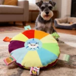 Dog Sounding Plush Toy Bell Cartoon Flying Disc Toy Small Dog Teeth Grinding Toy Wear-resistant Bite-resistant Puppy Pet Product - Image 6