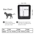 Smart Cat Door Smart Automatic Sensor Cat Flap Pet Gate Collar Activated Dog Cat Entry with Remote Control Automatic Pet Door - Image 4