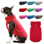 Dog Sweater Cat Fleece Vest Soft Dog Jacket with Leash D-Ring Winter Warm Coat Puppy Clothes for Dogs Cats Chihuahua Apparel