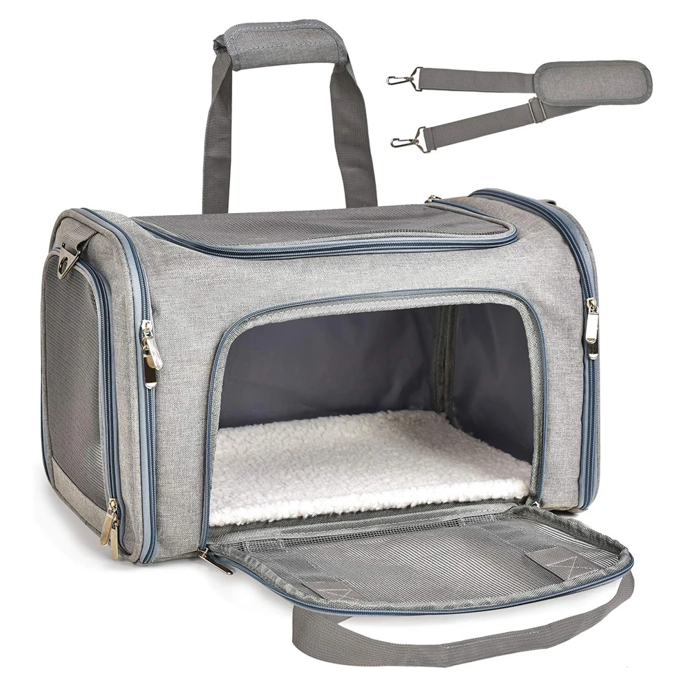 kf-S8230a0128ac2492a9fa44f3081717c8f2 1PC Cat, Dog Carrier for Small Medium Cats Puppies up to 15 Lbs, Collapsible Travel Puppy Carrier - Image 1