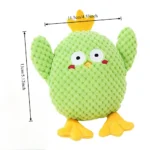 Dog Chew Toy Green Chicken Plush Toy Durable Interactive Puppy Teething Toy For Small Medium Large Breed Dogs Squeaky Pet Toy - Image 6