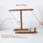 Ring Toss Games for Kids Adults Home Party Drinking Games Fast-paced Handheld Wooden Board Games Shot Ladder Bundle Outdoor Bars - Image 6