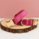 Velvet Collar Free Engrave Dog Collar Leash For Medium Big Pet Necklace Dog Accessories Dog Collars - Image 4