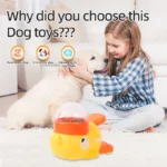 Little yellow duck pet leaking device pet interactive toys educational training device pet feeding device puppy leaking toys - Image 3