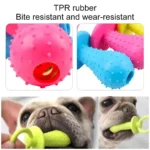 Rubber Dog Pacifier Toy With Bell For Teething - Pet Vocalization Toy And Chew Toy Supplies Pet Dog TPR Pacifier Toy - Image 3