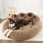 Dog Bed Winter Cat Pet Sofa Cute Bear Paw Shape Comfortable Pet Sleeping Beds For Small Medium Large Soft Fluffy Cushion Dog Bed - Image 2