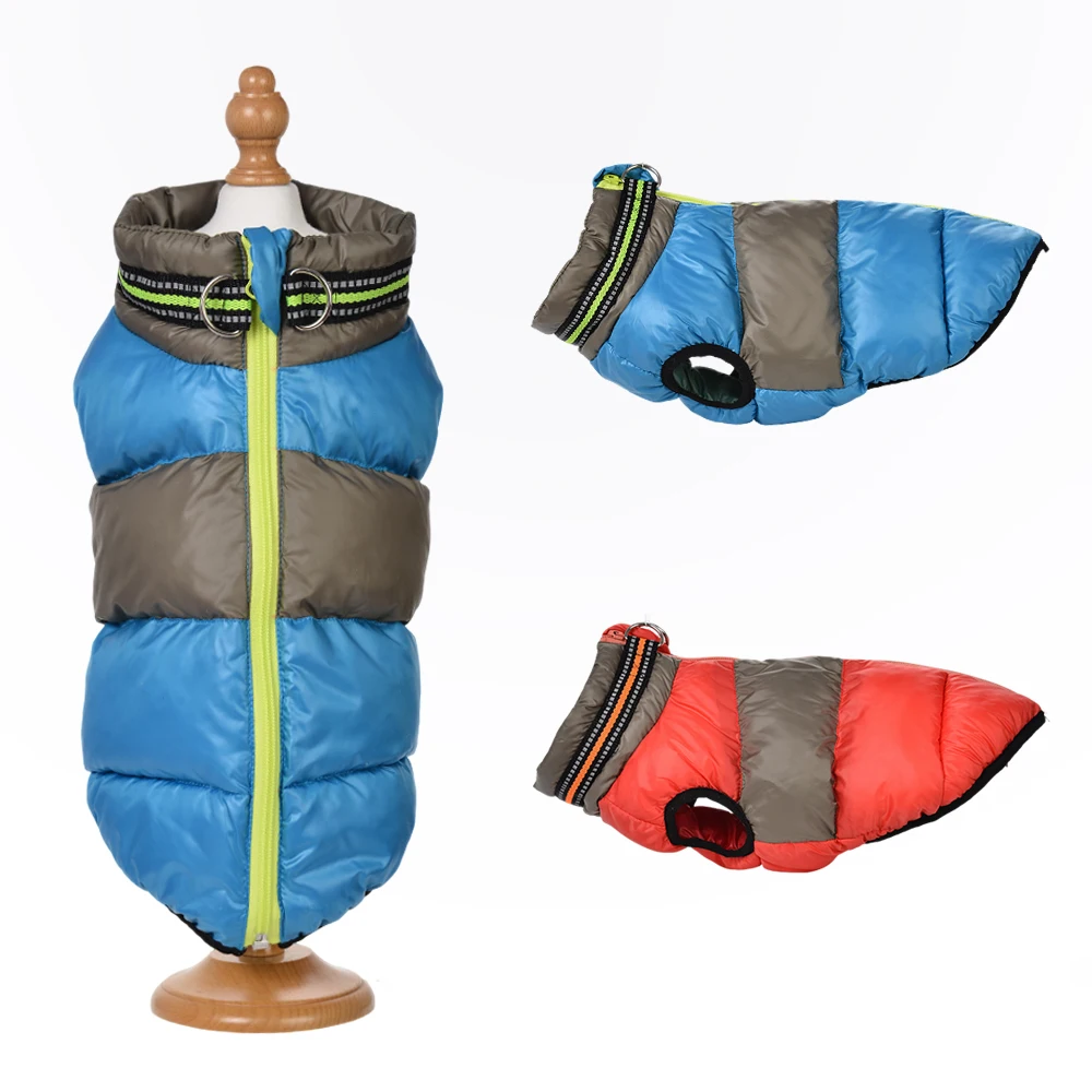 kf-S8d350d0e4a1b42b091d4f7bc6821fd22D Warm Pet Apparel Winter Windproof Puppy Clothes For Small Medium Dogs Cats Vest Coat With D-Ring Chihuahua Schnauzer Outfits - Image 1