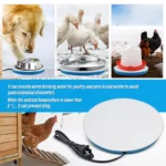 19/25cm Pigeon Drinker Heating Plate Winter Chicken Quail Poultry Drinking Water Constant Temperature Base Insulation - Image 4