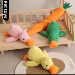 1/3PCS Things For Dogs Dogs Accessories Dog Supplies Calming Duck Squeaky Plush Toy Luxury Sleep Aid Durable Puppy Companion Pet - Image 2