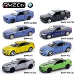 1/36 BMW M2 M3 M4 M5 Toy Car Model For Children RMZ CiTY Diecast Metal Racing Miniature Pull Back Collection Gift Kid Boys