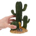 Large Artificial Cactus Decor for Reptile Terrarium Desert Habitat Simulation Resin Fake Cactus Plants for Tortoise Lizard Snake - Image 3