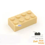 80pcs Bulk Building Blocks Thick Figures Bricks 2x4 Dots Educational Creative Size Compatible With 3001 Plastic Toy for Children - Image 4