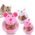 Pet Feeder Cat Toy Mouse Food Roll Drain Dispenser Bowl Play Training Cat Funny Toy Kitten Cat Toy Pet Supplies