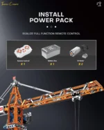 1176PCS Remote Control Tower Crane Building Blocks City Engineering Tower Crane Electric Technology Bricks Kids DIY Assembly Toy - Image 4