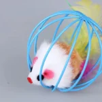 Cage rat happy cat toy plush simulation color mouse fun cat ball fun cat fun fun pet supplies - Image 2