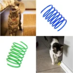 4/200Pcs Cat Spring Toy, Cat Spiral Toys Interactive for Indoor Colorful Cats Plastic Springs Coil for Kitten Hunting Swatting - Image 6