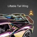 1:24 Scale Lambor Revuelto FKP37 Car Model Toy Metal Diecast Sound Light Pull Back Simulation Cars Models for Boys Collection - Image 3