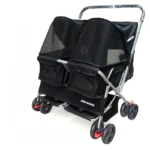 Multifunctional pet car Ultra-light two-seater pet buggy Detachable and washable trolley Universal pet car for cats and dogs - Image 3