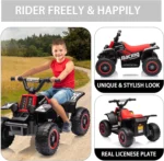 Electric Quad For Children 6V Ride-On Seat Car With LED Lights & Music, Horn, One-Button Start, 1.8 Km/h, Mini ATV From 3 years - Image 4