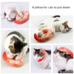 Plush Dog Toy Doughnut Pizza Shape Pet Squeaky Toys for Small Large Dogs Cleaning Teeth Puppy Chew Sound Toy Pet Supplies - Image 3