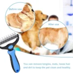 Pet Detangling Brush Double Sided Grooming Tool For Dogs Cats Professional Hair Removal Comb Effectively Fur Knot Cutter Winter - Image 4