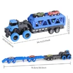 Deformable Rail Car Ejection Folding Big Truck Toys for Kids Container Transporter Playset Children Gift - Image 5