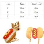 Dog Funny Halloween Costumes Hot Dog Shaped Dachshund Sausage Adjustable Clothes Pet Apparel Dressing Up Cat Party Costume Suit - Image 2