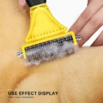 Pets Stainless Steel Grooming Brush Two-Sided Shedding and Dematting Undercoat Rake Comb for Dog Cat Remove Knots Tangles Easily - Image 6