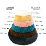 40-110cm Round Pet Bed for Large Dog Bed Super Soft Cat Bed Long Plush Dog House for Medium Dog House Winter Warm Sleeping - Image 6