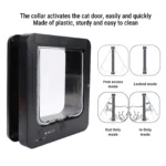 Smart Cat Door Smart Automatic Sensor Cat Flap Pet Gate Collar Activated Dog Cat Entry with Remote Control Automatic Pet Door - Image 5