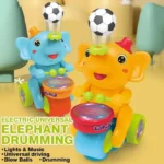 Baby Crawling Toy: Electronic Walking Elephant Drummer with Floating Ball, LED Lights, Music & Sounds | Interactive Sensory Toy - Image 3
