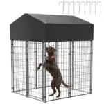 Heavy Duty Dog Kennel Welded Metal Playpen 64.9” Large Animal Cage for Outdoor And Indoor Use Pet Safety Barrier - Image 6