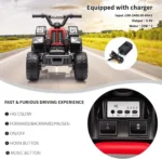 Electric Quad For Children 6V Ride-On Seat Car With LED Lights & Music, Horn, One-Button Start, 1.8 Km/h, Mini ATV From 3 years - Image 3
