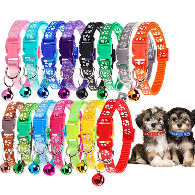 kf-Sbcff9e71fa034cb9805740d2f9a1d4a9Q Cute Cat Dog Collars with Bell for Small Dogs Personalized Breakaway Dog Collars Luxury Designer for Cat Adjustable Accessories - Image 1
