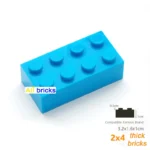 80pcs Bulk Building Blocks Thick Figures Bricks 2x4 Dots Educational Creative Size Compatible With 3001 Plastic Toy for Children - Image 2