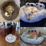 Dog Bed Winter Cat Pet Sofa Cute Bear Paw Shape Comfortable Pet Sleeping Beds For Small Medium Large Soft Fluffy Cushion Dog Bed - Image 4