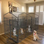 Heavy Duty Dog Kennel Welded Metal Playpen 64.9” Large Animal Cage for Outdoor And Indoor Use Pet Safety Barrier - Image 3