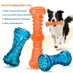 TPR Squeaky Dog Toy Plastic Bone Shape Chew Toy for Dogs with Sound Teeth Cleaning Anti - Bite Molar Stick Pet Supplies