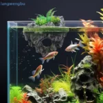 Suspended Island Fish Tank Decorative Creative Floating Stone Simulation Plants Caverns Crafts Ornaments Aquarium Accessories - Image 2