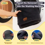 Foldable Dog Bed for Adult, Kids, Plush Pet Couch Bed for Large Dogs, Washable Pet Sofa Bed with Non-Slip Bottom Dog Accessories - Image 6