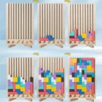 3D Wooden Puzzle, Building Blocks, Puzzle Game, Baby Logic Training Puzzle Toys, Parent-Child Interactive Games - Image 4