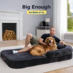 Foldable Dog Bed for Adult, Kids, Plush Pet Couch Bed for Large Dogs, Washable Pet Sofa Bed with Non-Slip Bottom Dog Accessories - Image 3